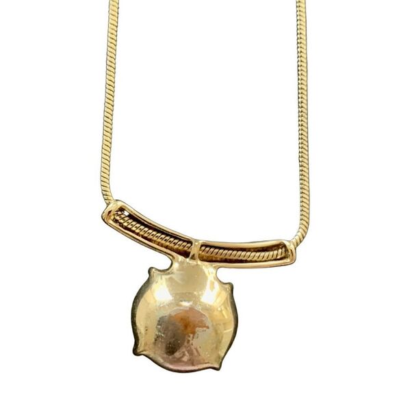 Kenneth Cole gold and stone pendant necklace - Picture 5 of 8